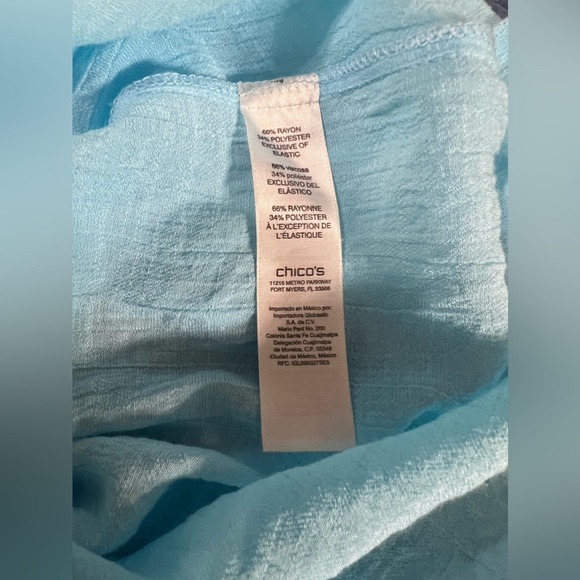 Chico’s Ruffle Slub Top Size 1 - Picture 9 of 9